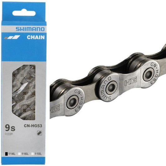 CADENILLA SHIMANO 9V 1/2 X3/32 HG53 114 SILVER